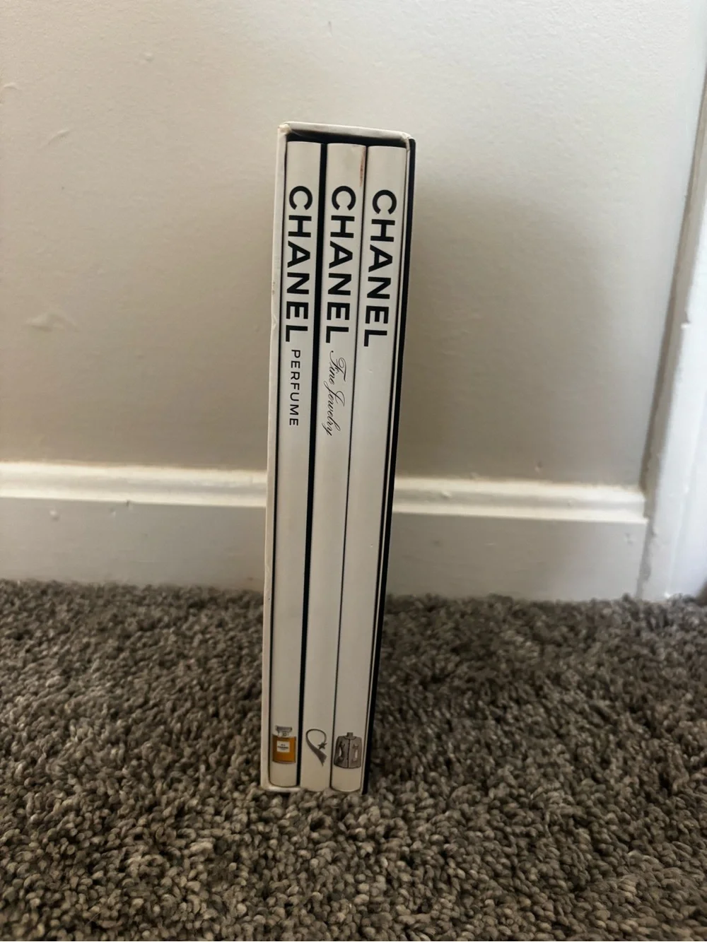 CHANEL White & Gold Star Motif Decorative Coffee Table Book
